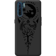 Черный чехол BoxFace OPPO A91 Hugin and Munin