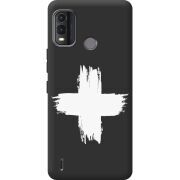 Черный чехол BoxFace Nokia G11 Plus Білий хрест ЗСУ