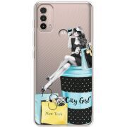 Прозрачный чехол BoxFace Motorola E40 City Girl