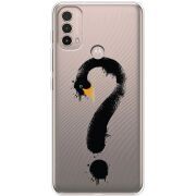 Прозрачный чехол BoxFace Motorola E40 Swan question