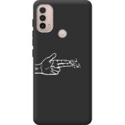 Черный чехол BoxFace Motorola E40 Pew Pew