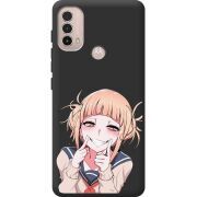 Черный чехол BoxFace Motorola E40 Himiko Toga Smile