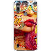 Чехол BoxFace Motorola E6S Yellow Girl Pop Art