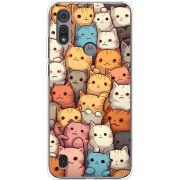 Чехол BoxFace Motorola E6S Котики муркотики
