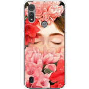 Чехол BoxFace Motorola E6S Girl in Flowers