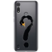 Прозрачный чехол BoxFace Motorola E6S Swan question