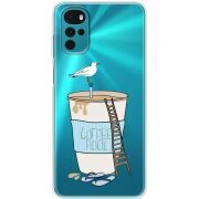 Прозрачный чехол BoxFace Motorola G22 Segull in Cofee Pool