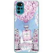 Чехол со стразами Motorola G22 Perfume bottle