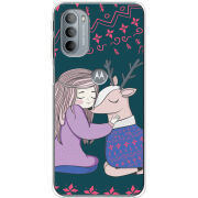 Чехол BoxFace Motorola G31 Girl and deer