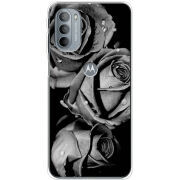 Чехол BoxFace Motorola G31 Black and White Roses
