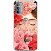 Чехол BoxFace Motorola G31 Girl in Flowers
