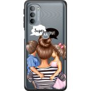 Прозрачный чехол BoxFace Motorola G31 Super Mama