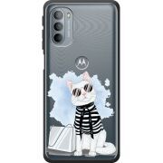 Прозрачный чехол BoxFace Motorola G31 Cat Style