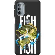 Черный чехол BoxFace Motorola G31 Fish