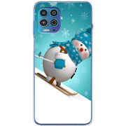 Чехол BoxFace Motorola G100 Skier Snowman