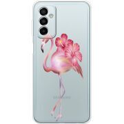 Прозрачный чехол BoxFace Samsung Galaxy M13 (M135) Floral Flamingo