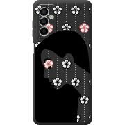 Черный чехол BoxFace Samsung Galaxy M13 (M135) Flower Hair