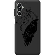 Черный чехол BoxFace Samsung Galaxy M13 (M135) Wolf and Raven