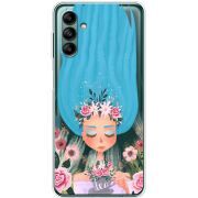 Прозрачный чехол BoxFace Samsung Galaxy A04s (A047) Blue Hair