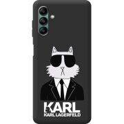 Черный чехол BoxFace Samsung Galaxy A04s (A047) Cat in Black