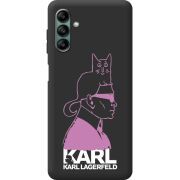 Черный чехол BoxFace Samsung Galaxy A04s (A047) Pink Karl