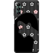 Черный чехол BoxFace Samsung Galaxy A04s (A047) Flower Hair