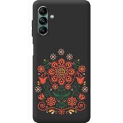 Черный чехол BoxFace Samsung Galaxy A04s (A047) Ukrainian Ornament