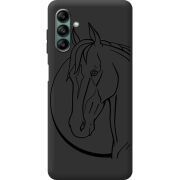 Черный чехол BoxFace Samsung Galaxy A04s (A047) Horse