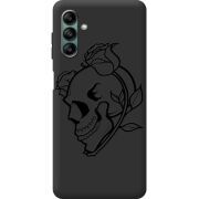 Черный чехол BoxFace Samsung Galaxy A04s (A047) Skull and Roses