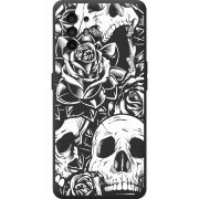 Черный чехол BoxFace OPPO A94 5G Skull and Roses