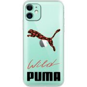 Прозрачный чехол Uprint Apple iPhone 11 Wild Cat