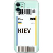 Прозрачный чехол Uprint Apple iPhone 11 Ticket Kiev