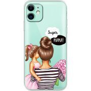 Прозрачный чехол Uprint Apple iPhone 11 Super Mama and Daughter
