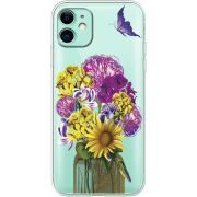 Прозрачный чехол Uprint Apple iPhone 11 My Bouquet