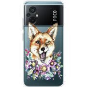 Прозрачный чехол BoxFace Xiaomi Poco M5 Winking Fox