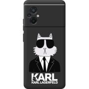 Черный чехол BoxFace Poco M5 Cat in Black