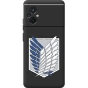 Черный чехол BoxFace Poco M5 Атака Титанов Крылья Свободы