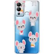 Прозрачный чехол BoxFace Infinix Hot 12i с 3D-глазками Mouse