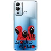 Прозрачный чехол BoxFace Infinix Hot 12i siquid game люди в красном