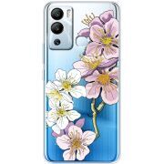 Прозрачный чехол BoxFace Infinix Hot 12i Cherry Blossom