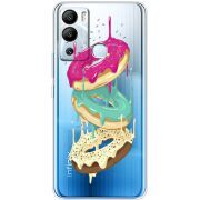 Прозрачный чехол BoxFace Infinix Hot 12i Donuts