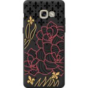 Черный чехол BoxFace Samsung A520 Galaxy A5 2017 FranceFlowers