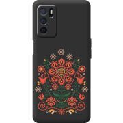 Черный чехол BoxFace OPPO A54s Ukrainian Ornament