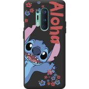 Черный чехол BoxFace OnePlus 8 Pro Гавайський гість Stich