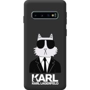 Черный чехол BoxFace Samsung G973 Galaxy S10 Cat in Black