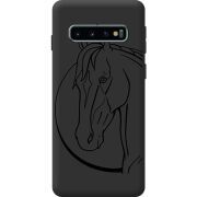 Черный чехол BoxFace Samsung G973 Galaxy S10 Horse