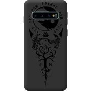 Черный чехол BoxFace Samsung G973 Galaxy S10 Hugin and Munin