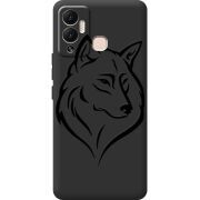 Черный чехол BoxFace Infinix Hot 12 Play Wolf