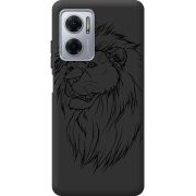 Черный чехол BoxFace Xiaomi Redmi Note 11E Lion