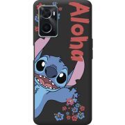Черный чехол BoxFace OPPO A76 Гавайський гість Stich